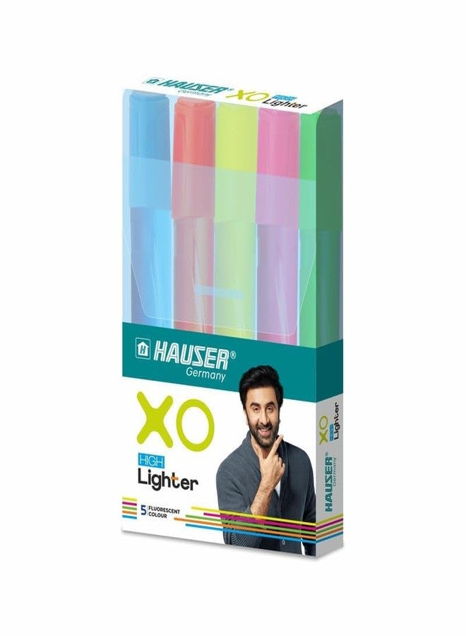 هاوزر قلم تلوين هاوزر XO برأس إزميل | متوفر بخمسة ألوان جذابة في عبوة أنيقة | سعة حبر كبيرة | تصميم مثلث | حبر غير سام وآمن للأطفال | متعدد الألوان، عبوة من 10 أقلام - Image 3
